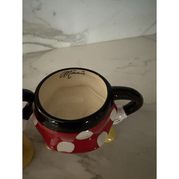 Set of 2 Ceramic Disney Mickey and Minnie Mouse Legs Mugs Coffee Tea - Picture 3 of 5